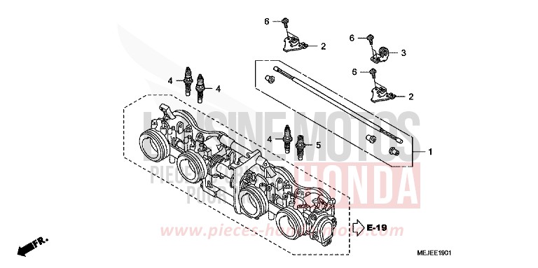 DROSSELKLAPPENGEHAEUSE (BAUTEILE) von CB1300 Super Bold'or ABS PEARL FADELESS WHITE (NH341KF) von 2007